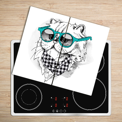 Worktop saver Cat with glasses