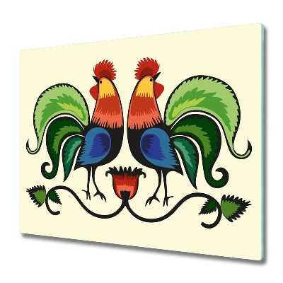 Worktop saver Roosters pattern