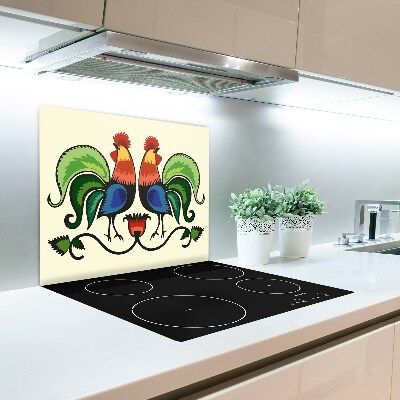 Worktop saver Roosters pattern