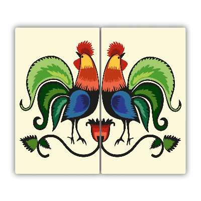 Worktop saver Roosters pattern