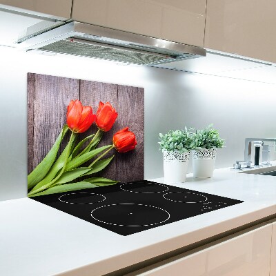 Worktop saver Red tulips