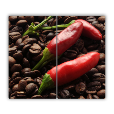 Worktop saver Chillies and coffee