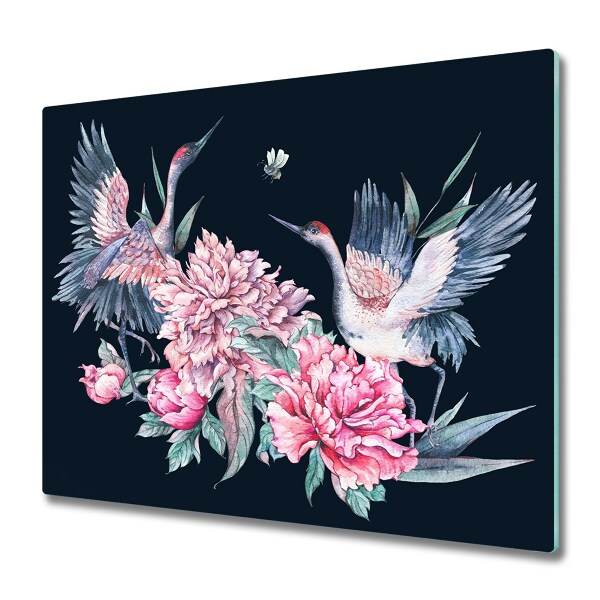 Worktop saver Cranes peonies