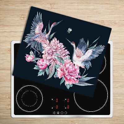 Worktop saver Cranes peonies