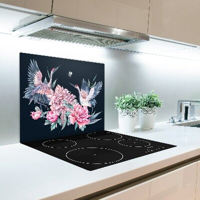 Worktop saver Cranes peonies