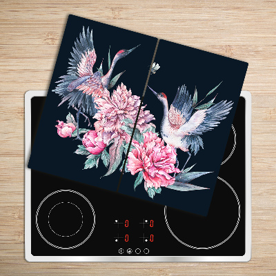 Worktop saver Cranes peonies