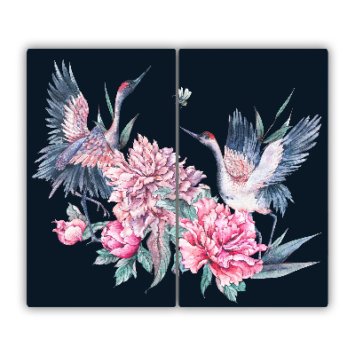 Worktop saver Cranes peonies