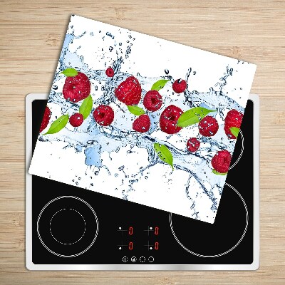 Worktop saver Raspberries and water