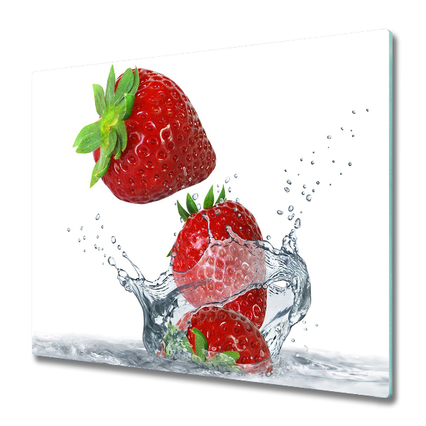 Worktop saver Strawberries and water