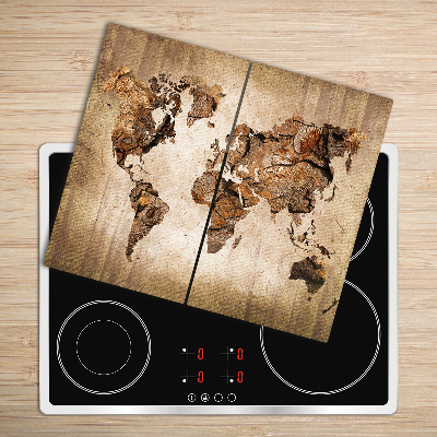 Worktop saver World map wood