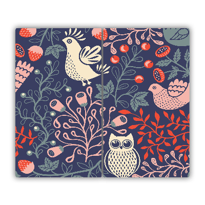 Worktop saver Chickens owls plant