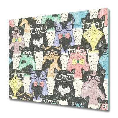 Worktop saver Cats with glasses