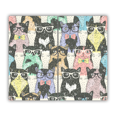 Worktop saver Cats with glasses