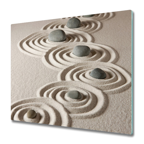 Chopping board Zen stones sand