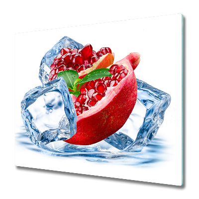 Chopping board Pomegranate with ice