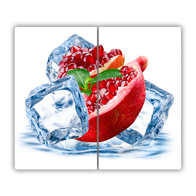 Chopping board Pomegranate with ice