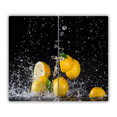 Chopping board Lemons and water