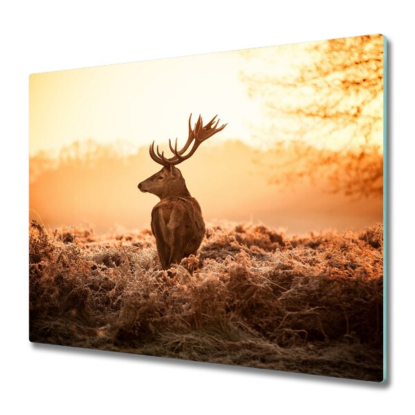 Chopping board Deer sunrise