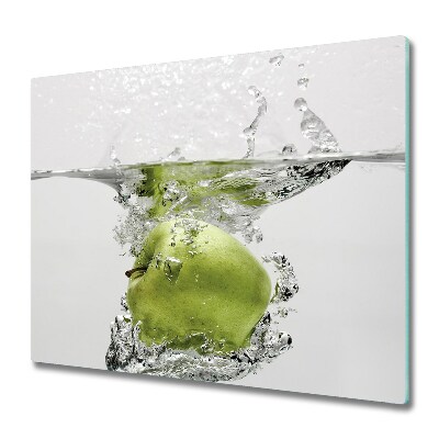 Chopping board Apple under water