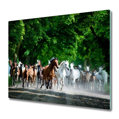 Chopping board Horses galloping