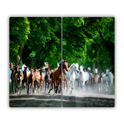 Chopping board Horses galloping