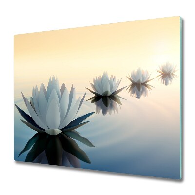 Chopping board Lotus flowers