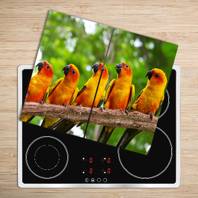 Chopping board Parrots branch