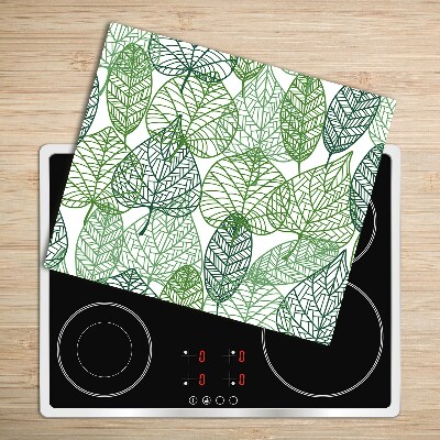 Chopping board Green leaf pattern