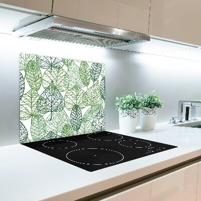 Chopping board Green leaf pattern