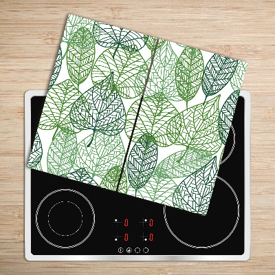 Chopping board Green leaf pattern