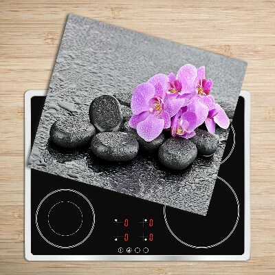 Chopping board Orchids stones