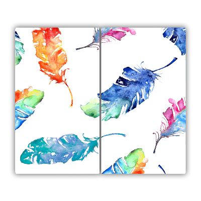 Chopping board Colorful feathers