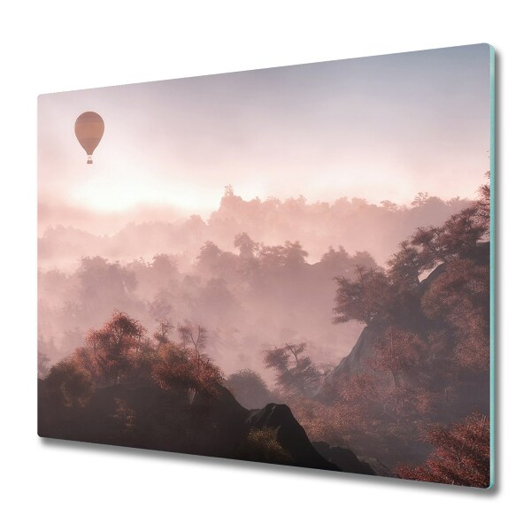 Chopping board Balloon over the forest