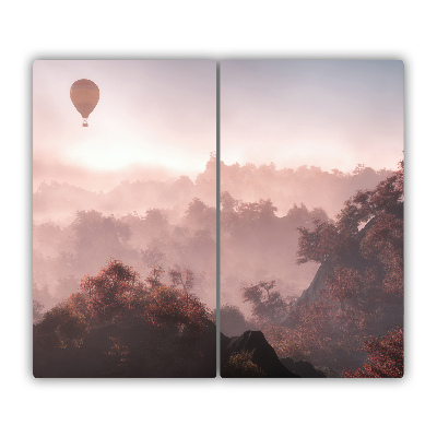 Chopping board Balloon over the forest