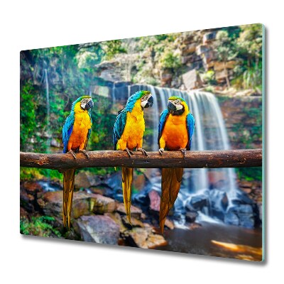 Chopping board Parrots on branch