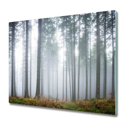 Chopping board Fog in the forest