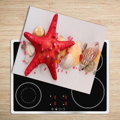 Chopping board Starfish shells