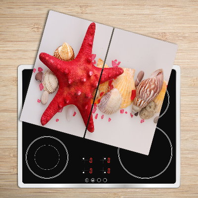 Chopping board Starfish shells