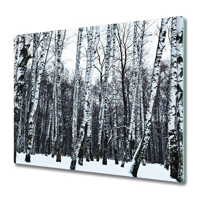 Chopping board Winter birches