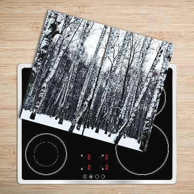 Chopping board Winter birches