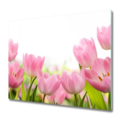 Chopping board Pink tulips