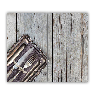 Chopping board Cutlery on boards