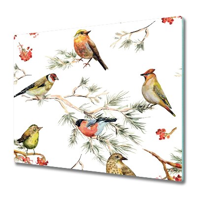 Chopping board Forest birds plants