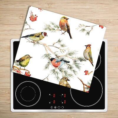 Chopping board Forest birds plants