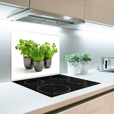 Chopping board Herbs in pots