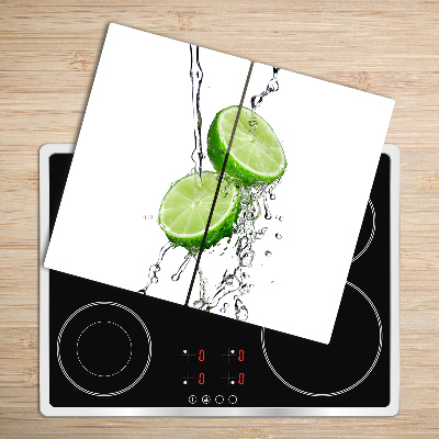 Chopping board Limes and water