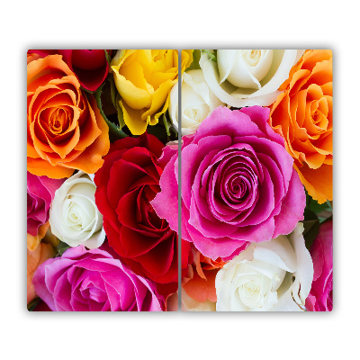 Chopping board Colorful roses