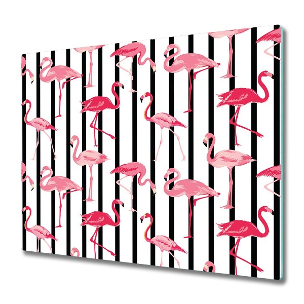 Chopping board Flamingos stripes