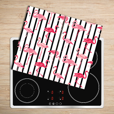 Chopping board Flamingos stripes