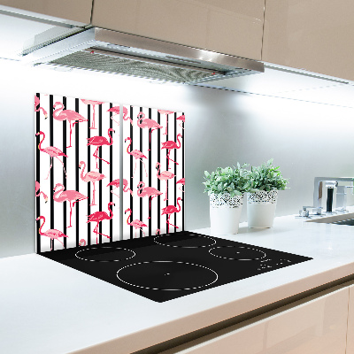 Chopping board Flamingos stripes